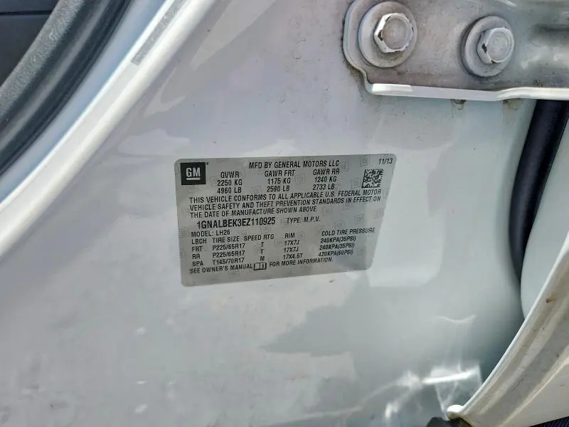 2014 CHEVROLET EQUINOX LT  