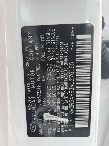 2021 HYUNDAI PALISADE LIMITED  