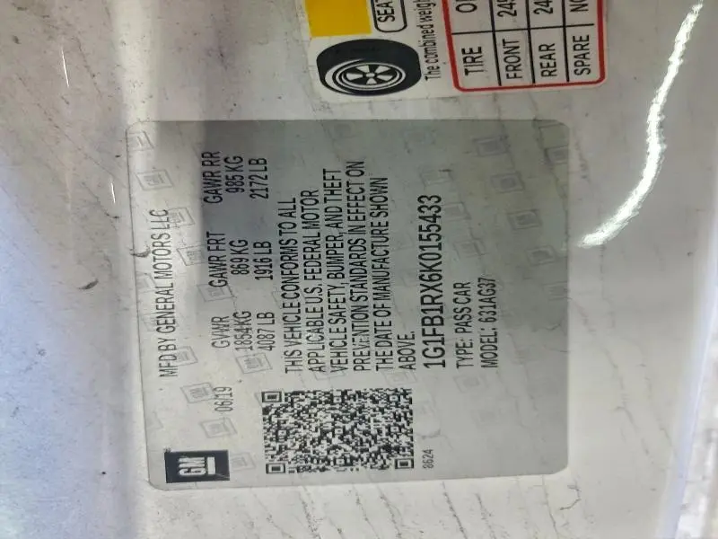 2019 CHEVROLET CAMARO LS  