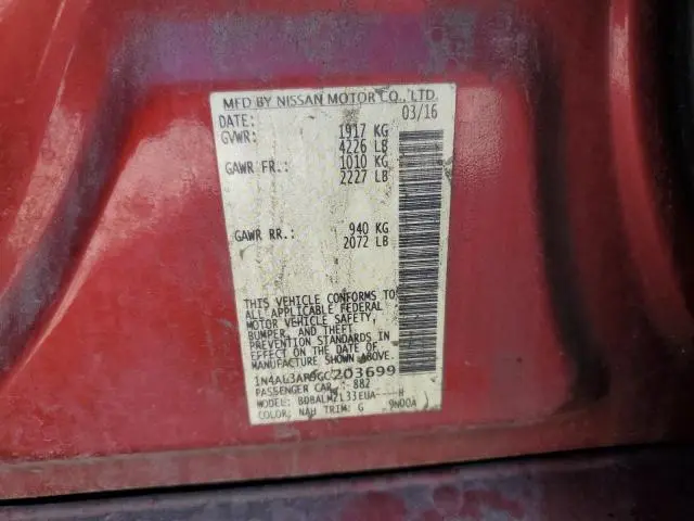 2016 NISSAN ALTIMA 2.5  