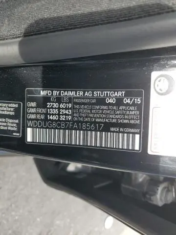 2015 MERCEDES-BENZ S 550  