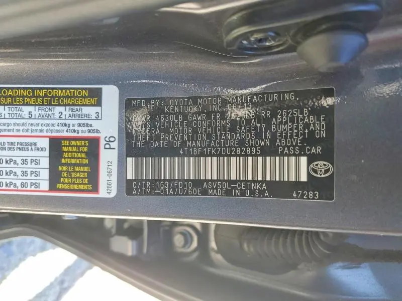 2013 TOYOTA CAMRY LE  