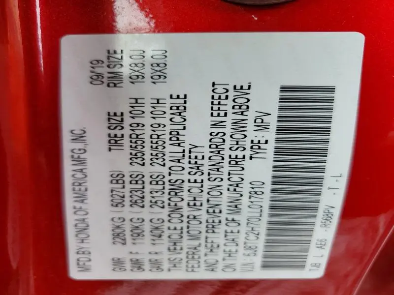 2020 ACURA RDX ADVANCE  