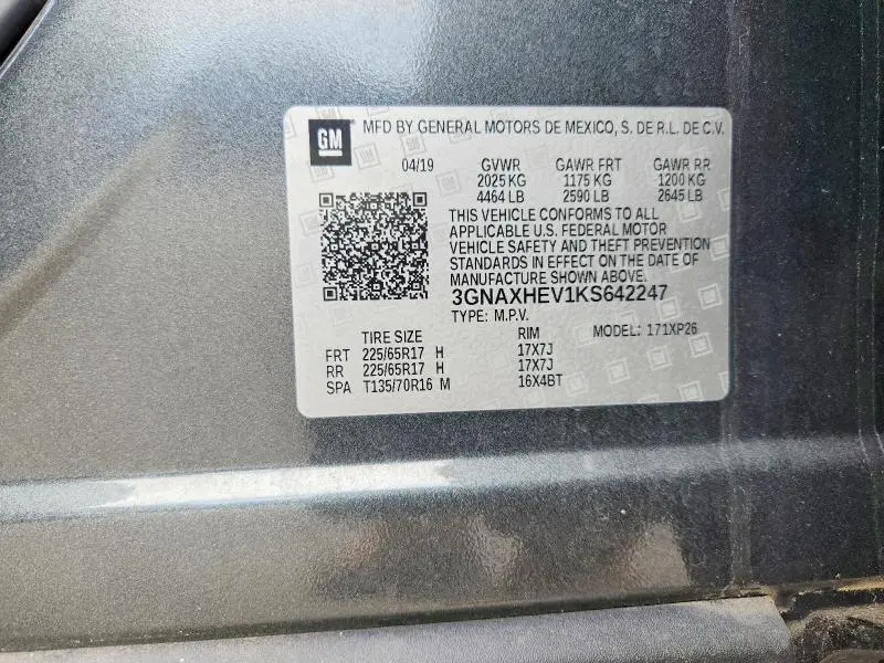 2019 CHEVROLET EQUINOX LS  