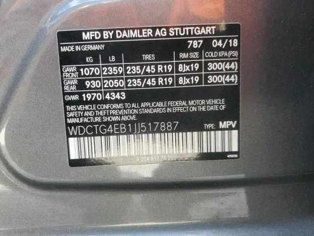 2018 MERCEDES-BENZ GLA 250  