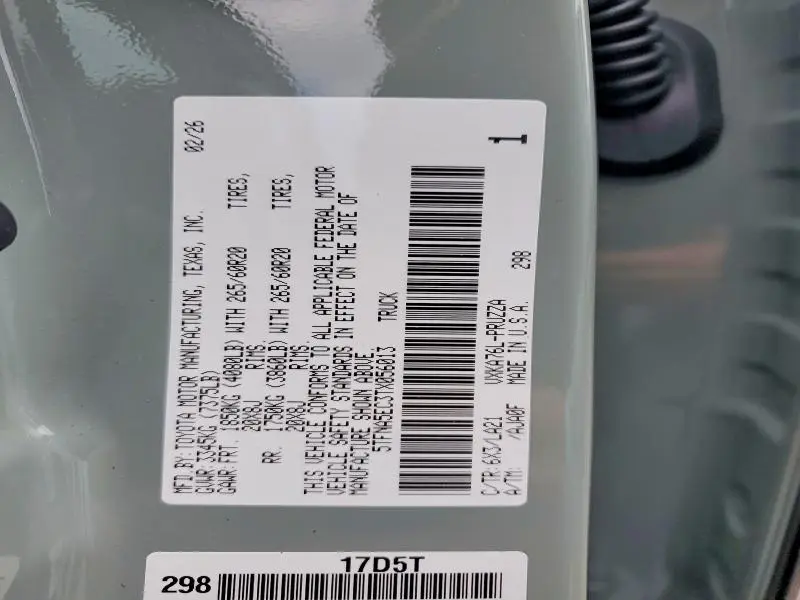 2026 TOYOTA TUNDRA PLATINUM  