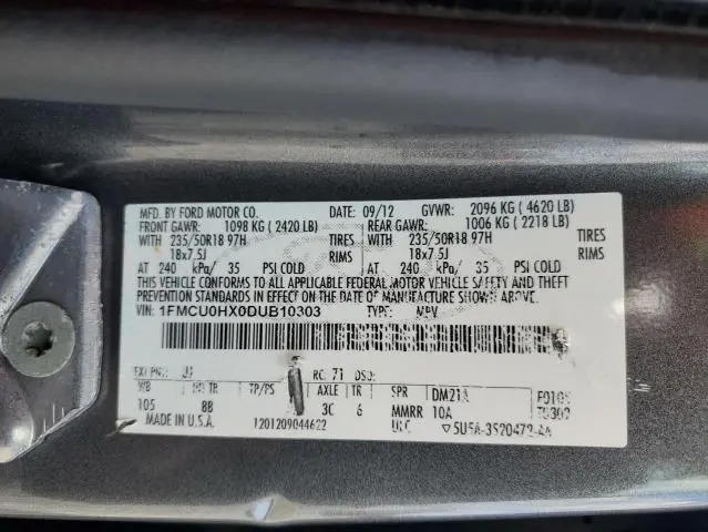 2013 FORD ESCAPE SEL  