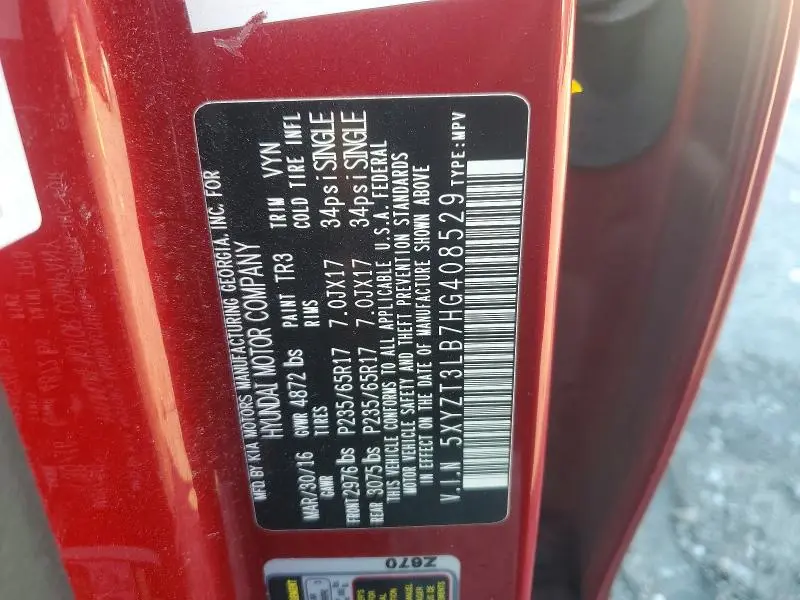 2017 HYUNDAI SANTA FE SPORT   