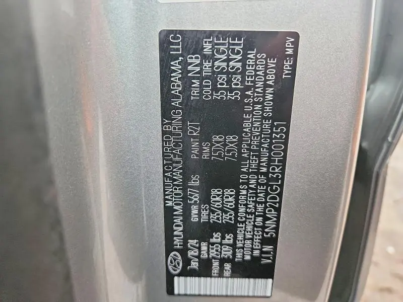 2024 HYUNDAI SANTA FE SEL  