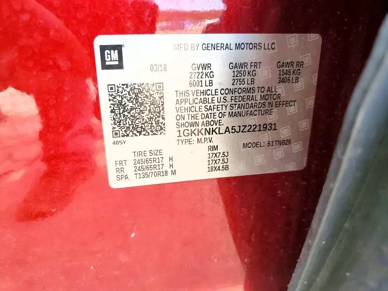 2018 GMC ACADIA SLE  