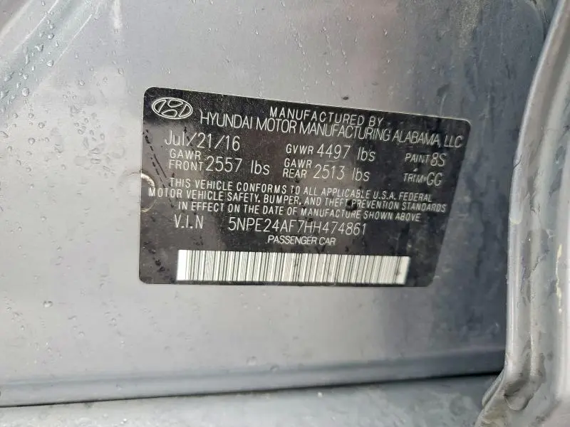 2017 HYUNDAI SONATA SE  