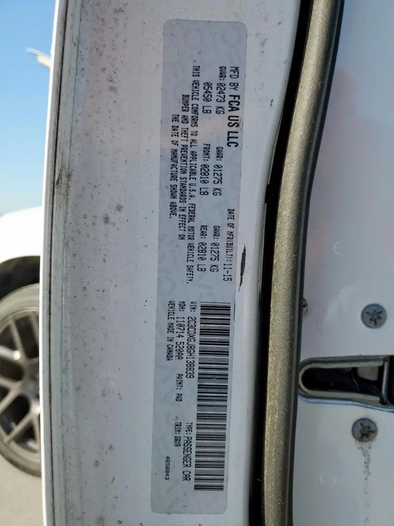 2016 DODGE CHARGER R/T SCAT PACK  