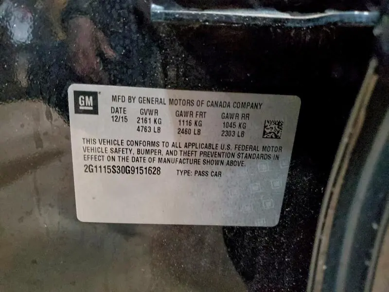 2016 CHEVROLET IMPALA LT  