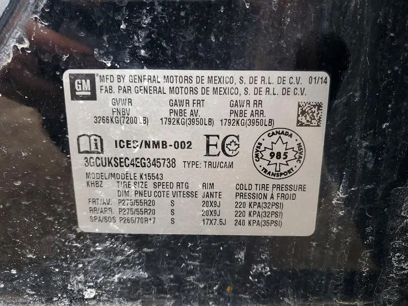 2014 CHEVROLET SILVERADO K1500 LTZ  