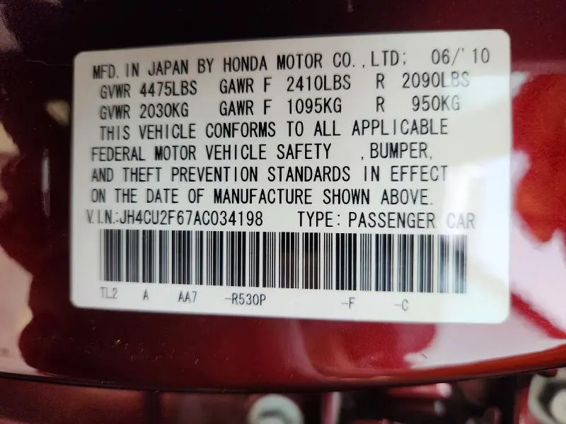 2010 ACURA TSX   