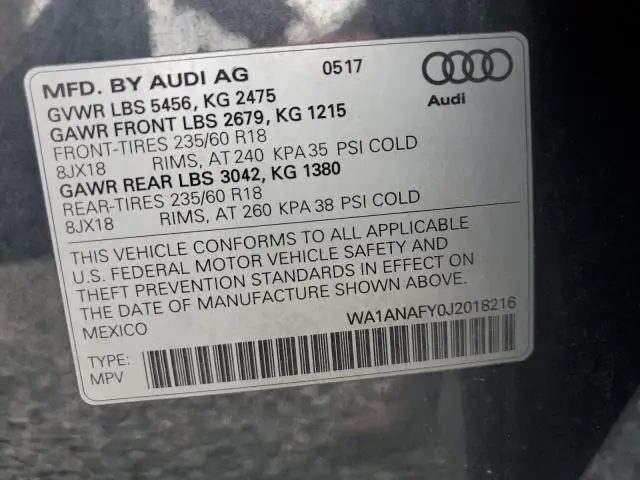 2018 AUDI Q5 PREMIUM  