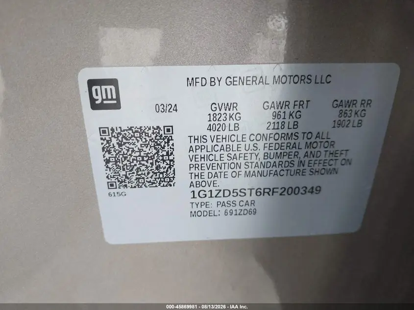 2024 CHEVROLET MALIBU FWD 1LT