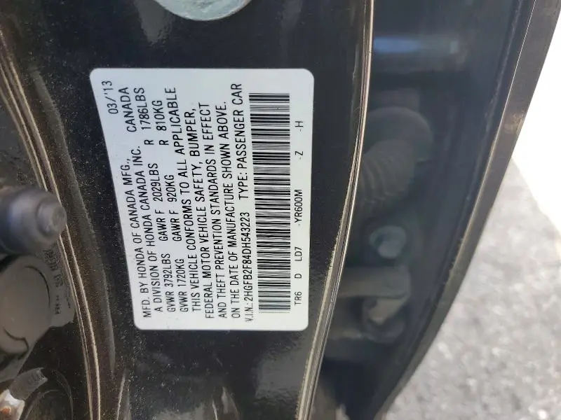 2013 HONDA CIVIC EX  