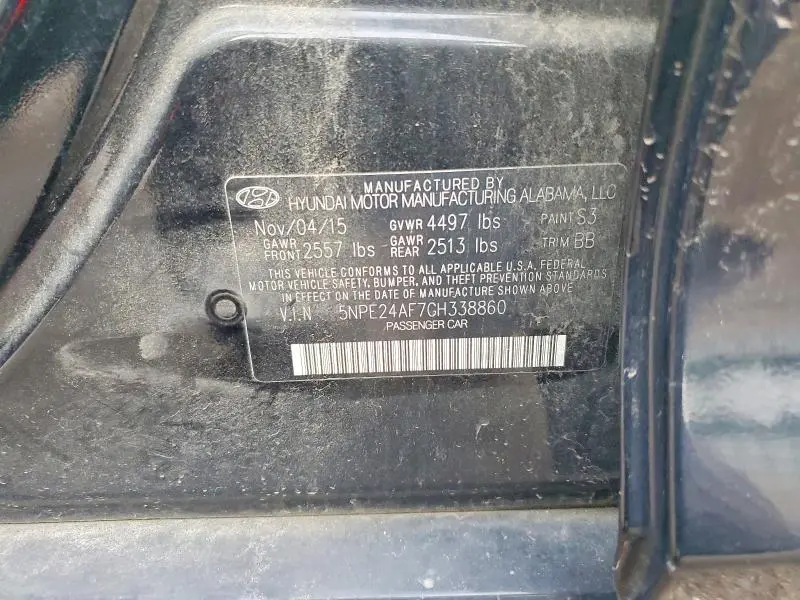 2016 HYUNDAI SONATA SE  