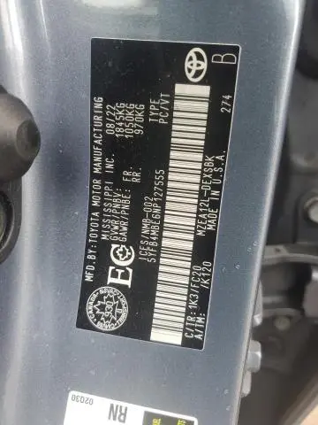 2022 TOYOTA COROLLA SE  