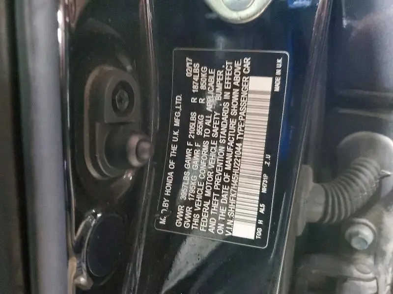 2017 HONDA CIVIC SPORT  