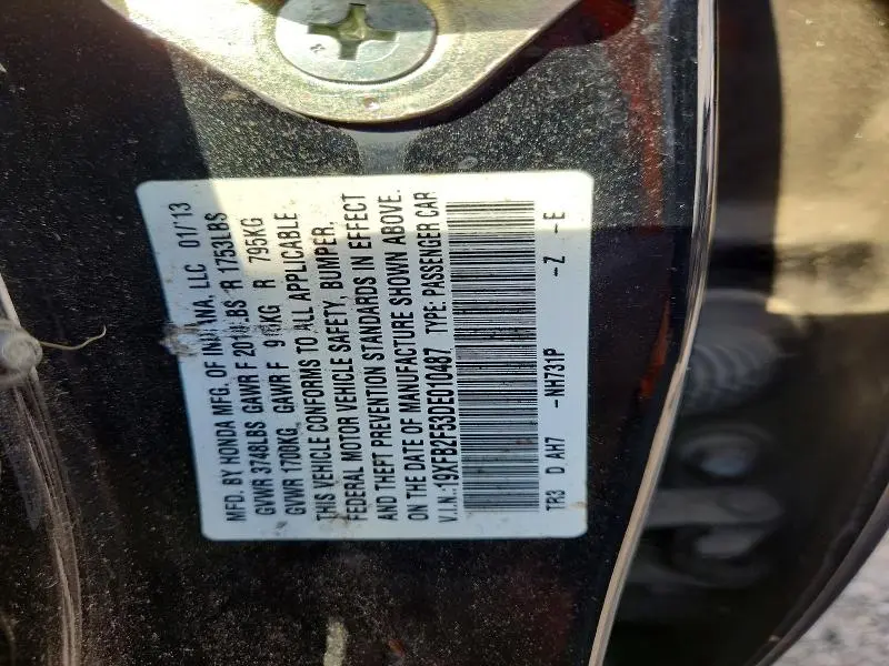 2013 HONDA CIVIC LX  