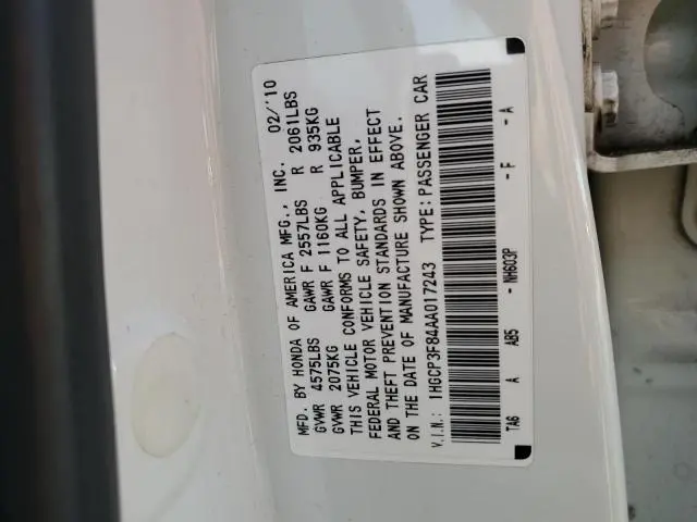 2010 HONDA ACCORD EXL