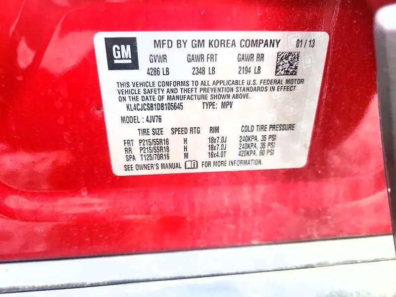 2013 BUICK ENCORE   