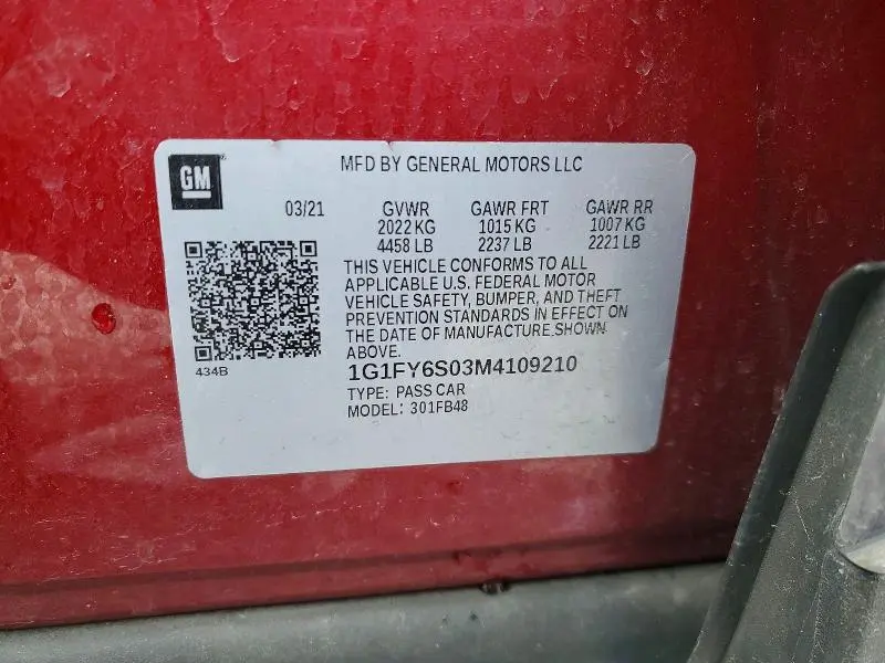 2021 CHEVROLET BOLT EV LT  