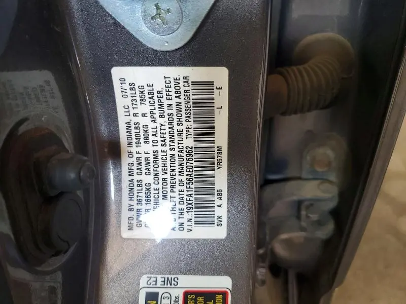2010 HONDA CIVIC LX  