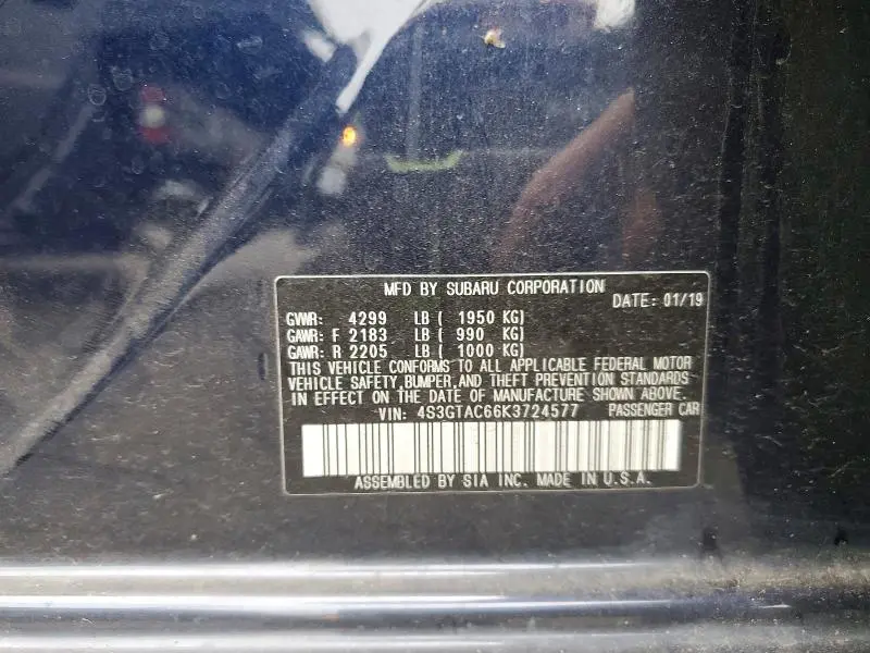 2019 SUBARU IMPREZA PREMIUM  