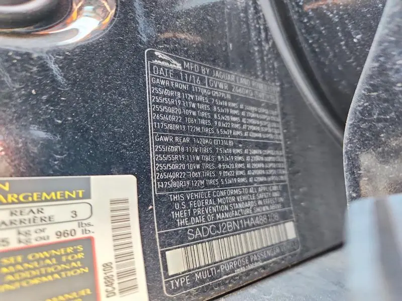 2017 JAGUAR F-PACE PREMIUM  