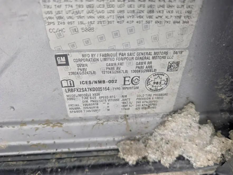 2019 BUICK ENVISION ESSENCE  