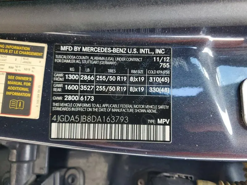 2013 MERCEDES-BENZ ML 350  