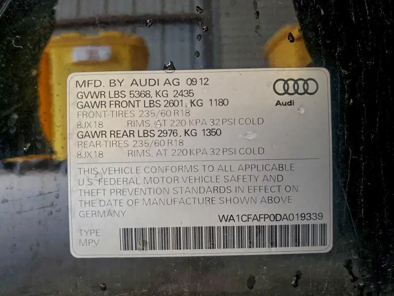 2013 AUDI Q5 PREMIUM  