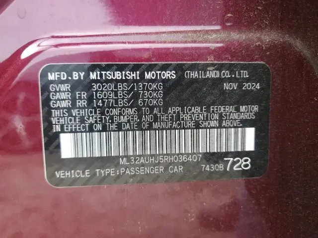 2024 MITSUBISHI MIRAGE ES  
