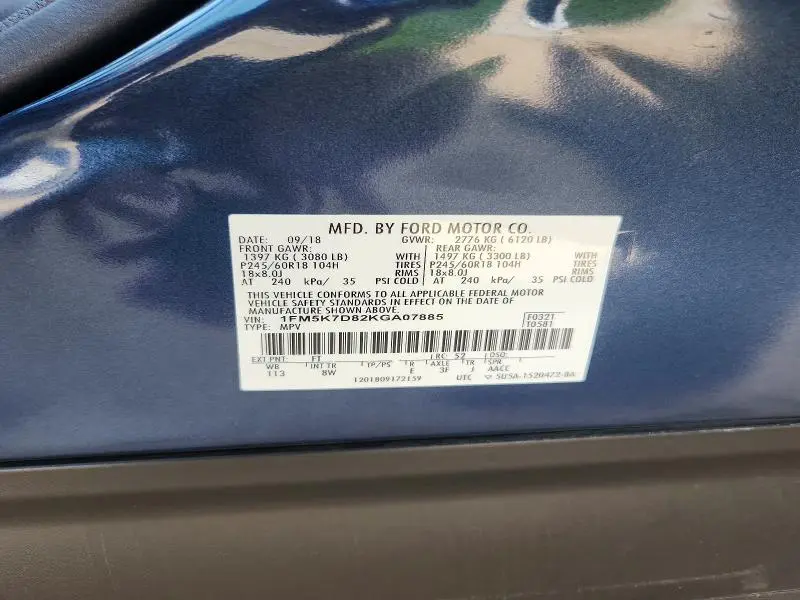 2019 FORD EXPLORER XLT  