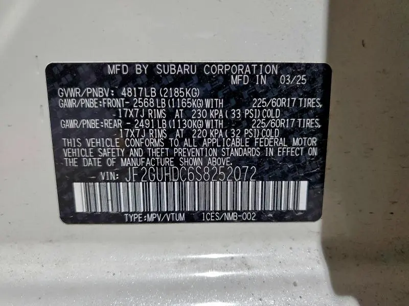 2025 SUBARU CROSSTREK PREMIUM  