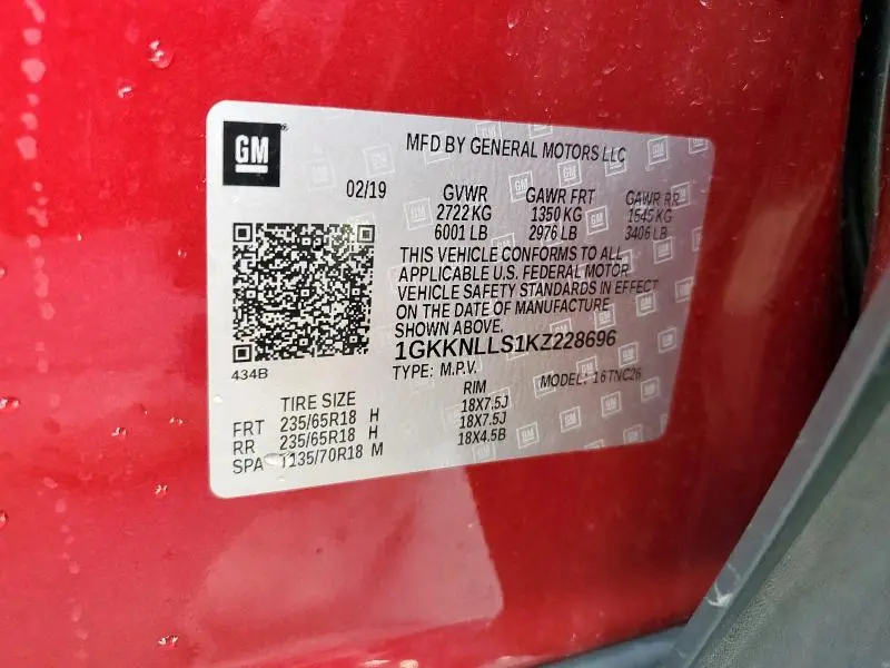 2019 GMC ACADIA SLE  