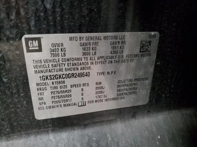 2016 GMC YUKON XL K1500 SLT