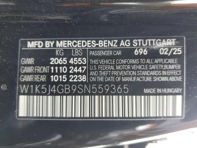 2025 MERCEDES-BENZ CLA 250  