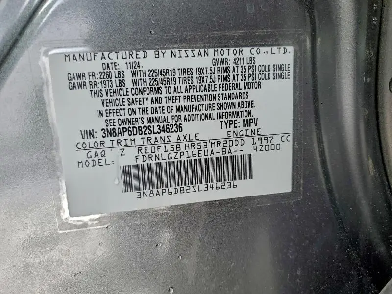 2025 NISSAN KICKS SR  