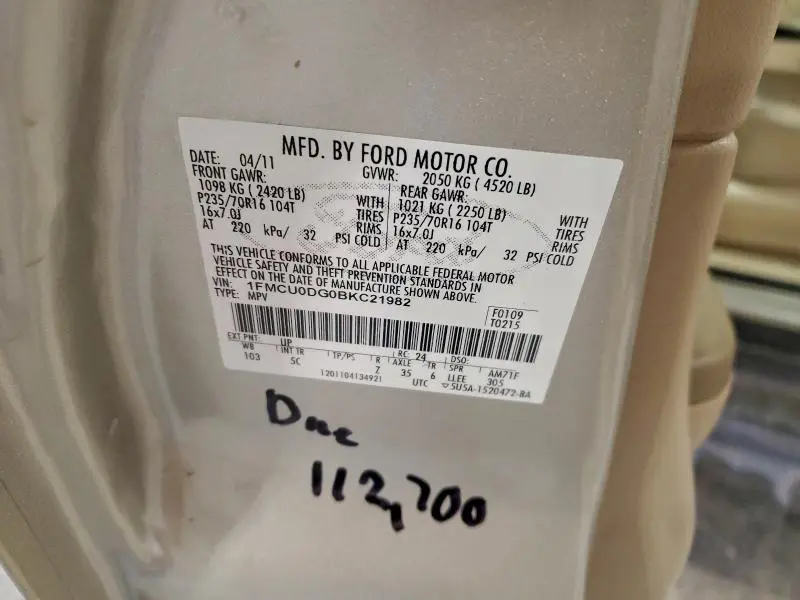 2011 FORD ESCAPE XLT  