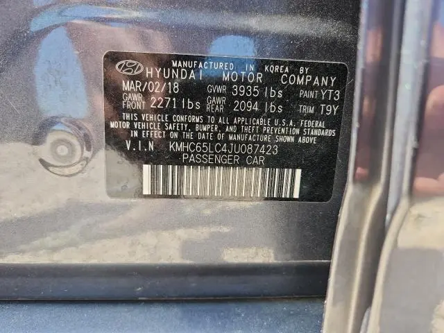 2018 HYUNDAI IONIQ BLUE  