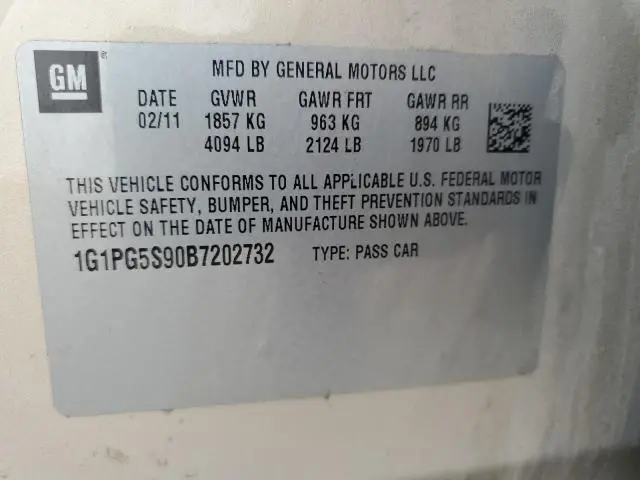 2011 CHEVROLET CRUZE LT  