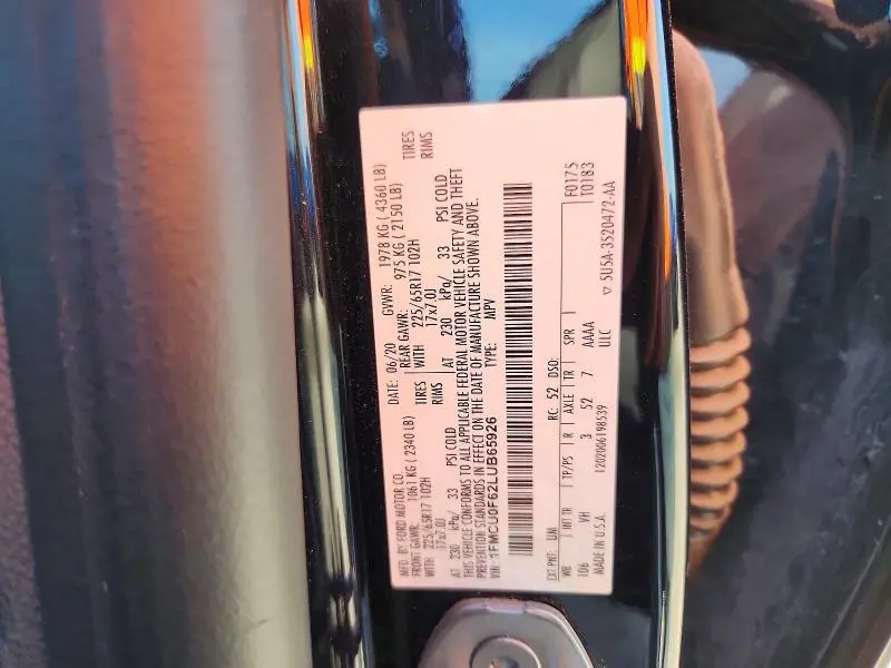 2020 FORD ESCAPE S  
