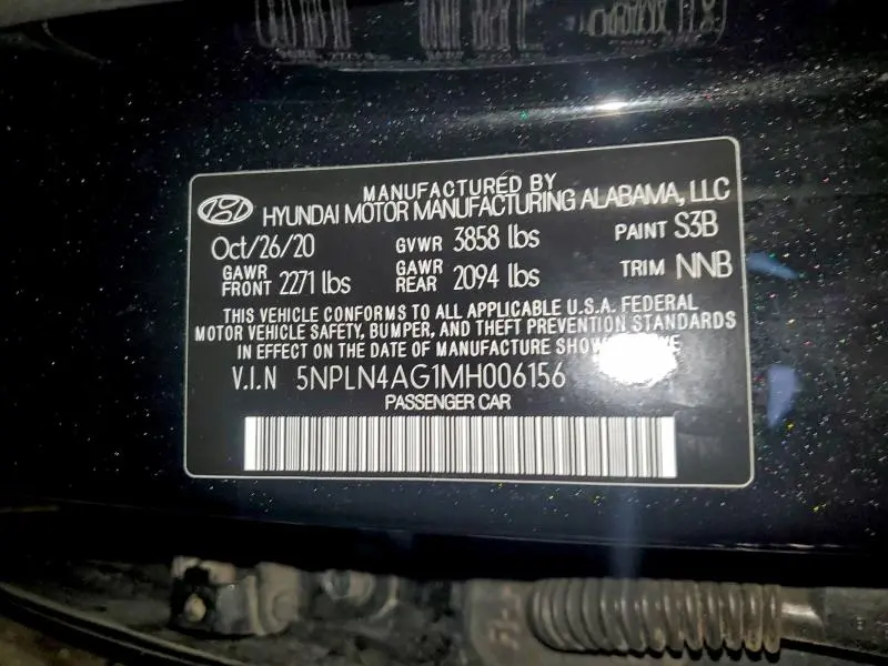 2021 HYUNDAI ELANTRA SEL  