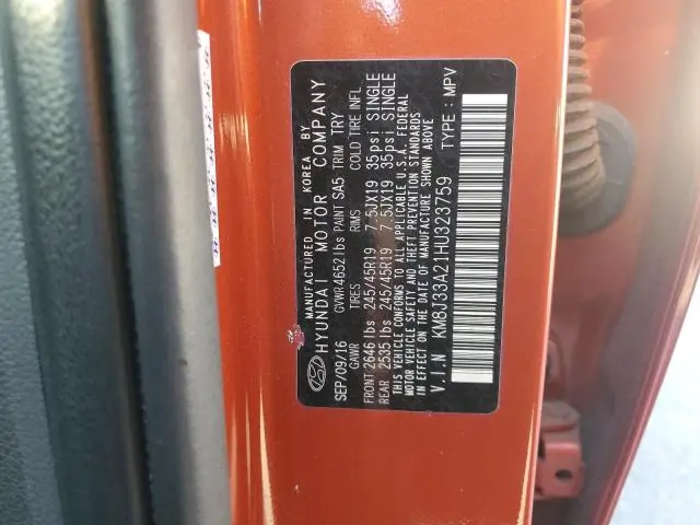 2017 HYUNDAI TUCSON LIMITED  