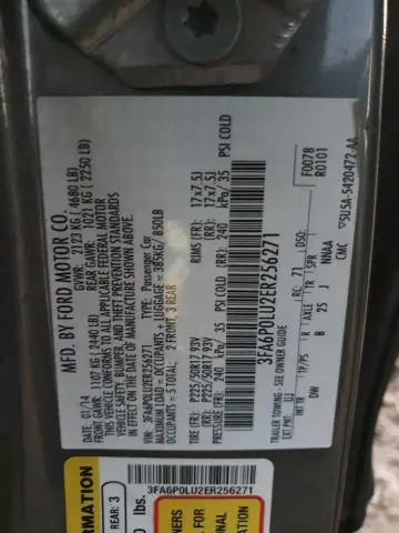 2014 FORD FUSION SE HYBRID  