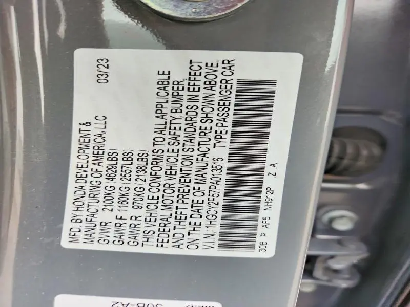 2023 HONDA ACCORD HYBRID SPORT  